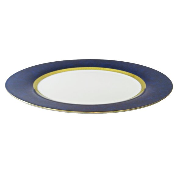 TWO (2) RETRONEU IMPERIAL COLLECTION '95 Blue 22K Gold 10.5" Dinner Plates - Picture 5 of 9